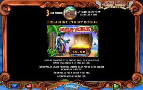 treasure chest bonus feature rules