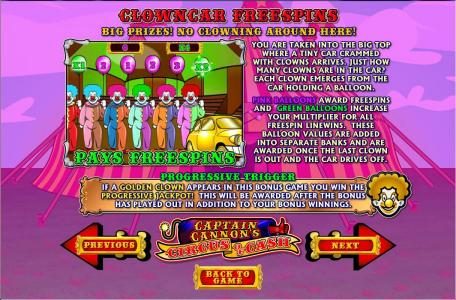 clowncar freespins