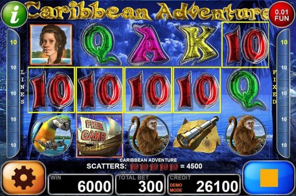 A 6000 coin jackpot triggered during the free spins bonus feature