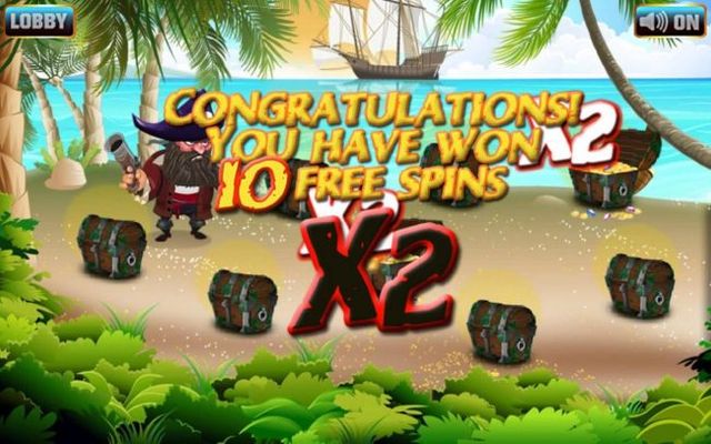 10 Free Spins with a 2x multiplier.