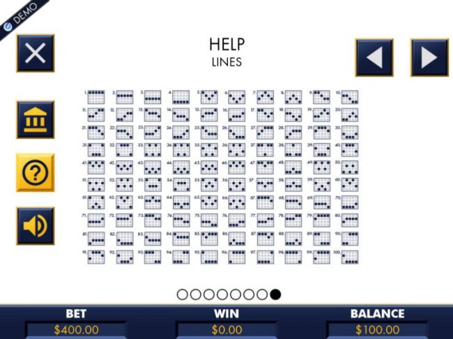 Payline Diagrams 1-100