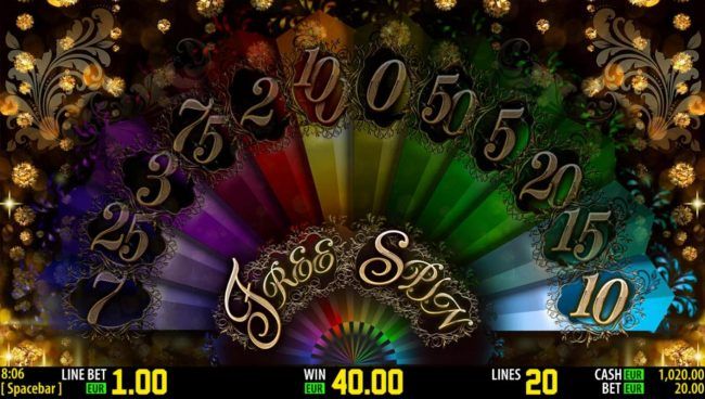 A random selection will be awarded player. Here 10 free spins are awarded.