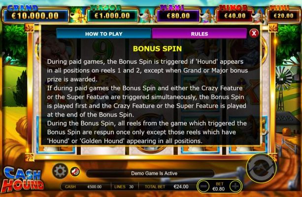 Bonus Spin Rules