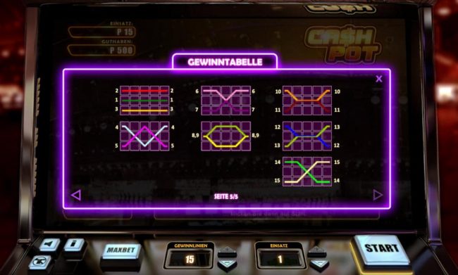 Payline Diagrams 1-15