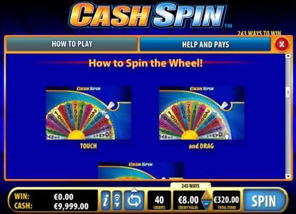 how to spin the wheel feature
