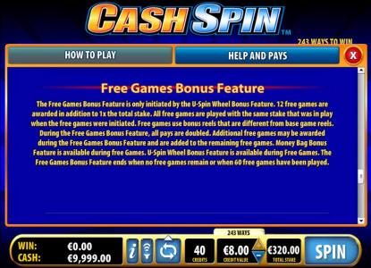 free games bonus feature rules