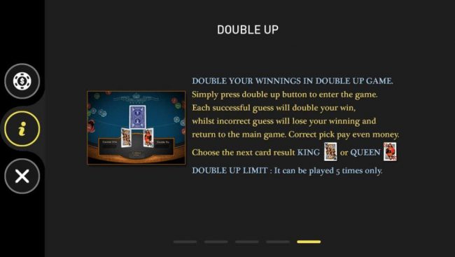 Double Up Gamble Feature Rules