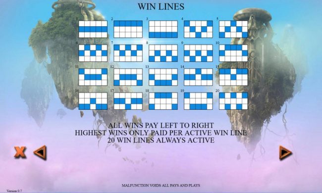 Win Lines 1-20