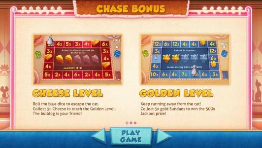 chase bonus features - cheese level and golden level