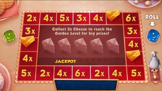 chase bonus feature - cheese level game board