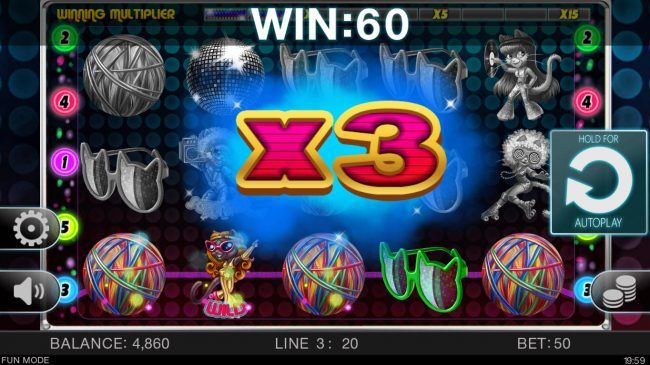 An x3 win multiplier awarded