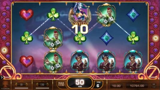 Multiple winning paylines triggers a big win!