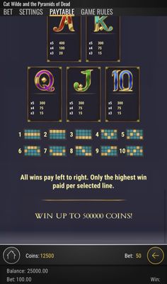 Paylines 1-10