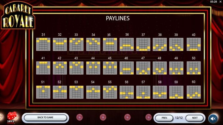 Paylines 31-60