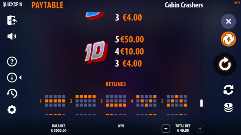 Cabin Crashers :: Paytable - Low Value Symbols