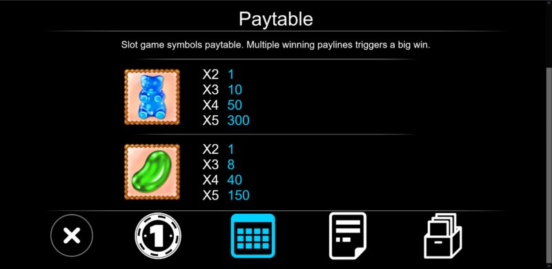 Paytable - Low Value Symbols