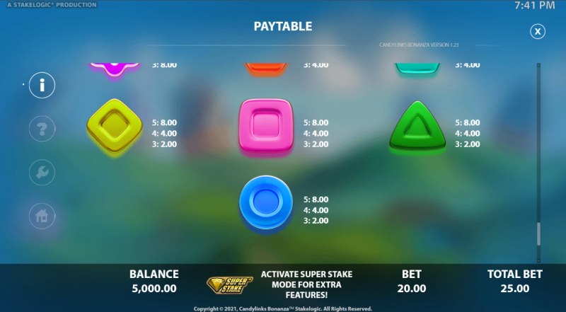 Paytable - Low Value Symbols