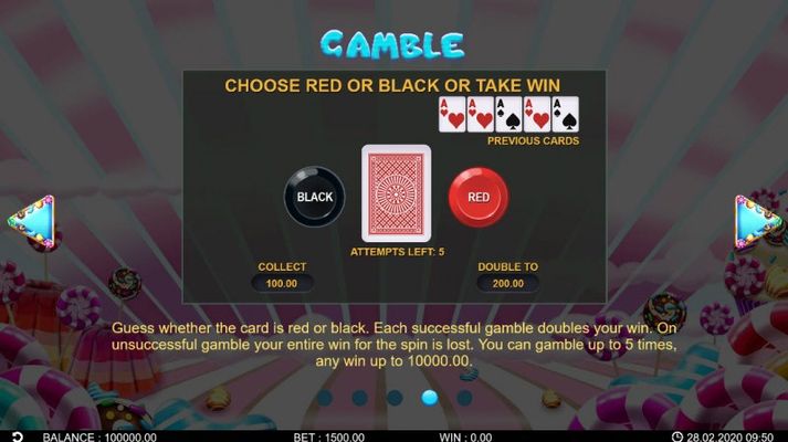 Candy Rush :: Gamble Feature Rules
