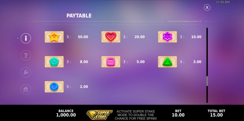 Paytable