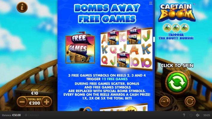 Captain Boom :: Bombs Away Free Games
