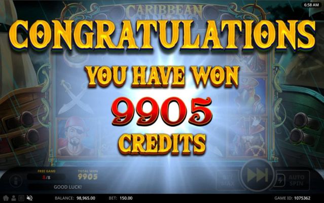 Total Free Spins Payout