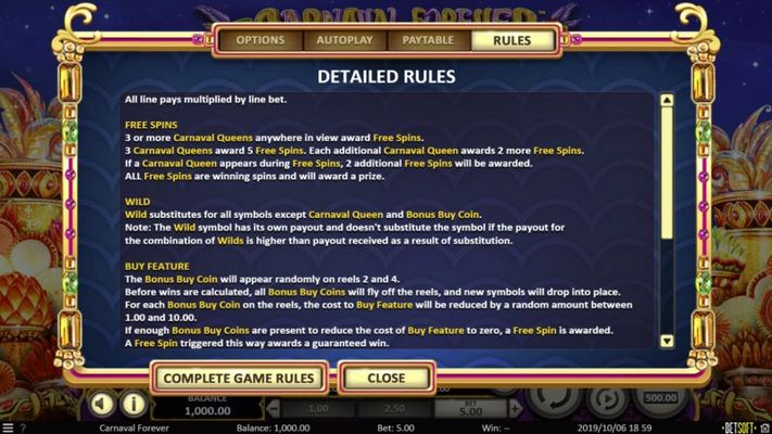 Carnival Forever :: General Game Rules