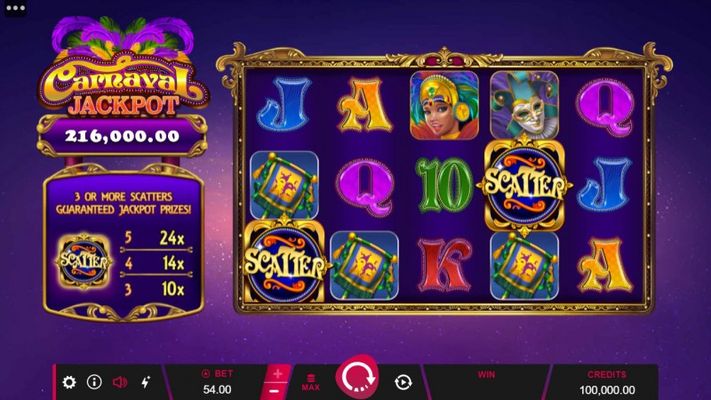 Play slots at Casino Cruise: Casino Cruise featuring the Video Slots Carnival Jackpot with a maximum payout of $210,000