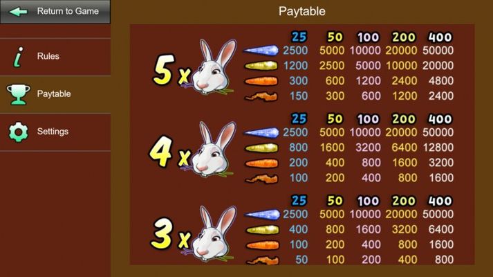 Cash-Bunny :: Scatter Symbol Rules
