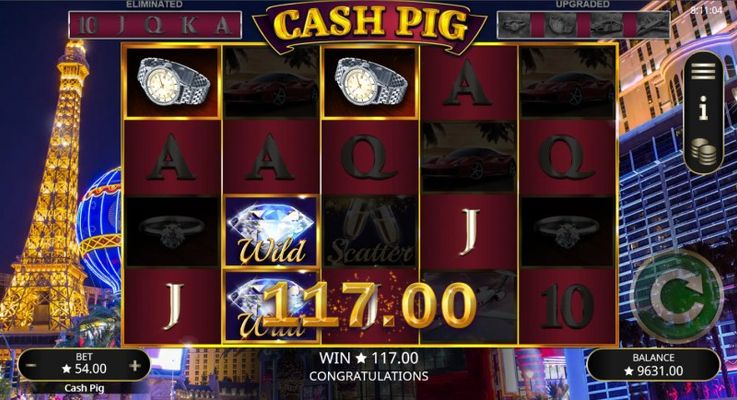 Cash Pig :: A three of a kind win