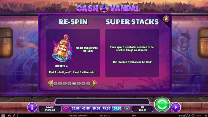 Cash Vandal :: Re-Spin and Super Stacks