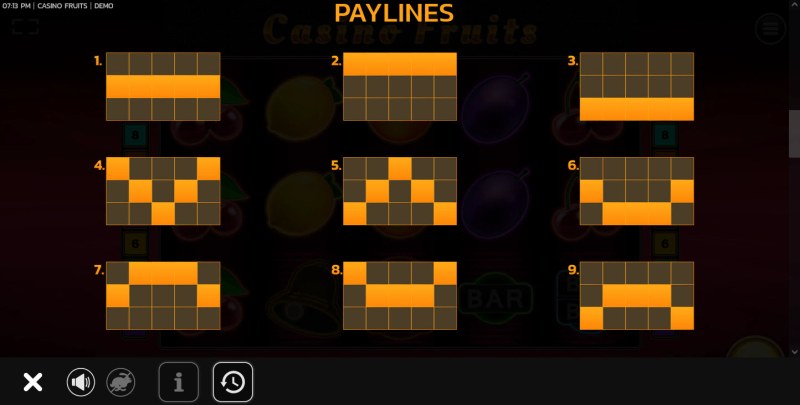 Paylines 1-10