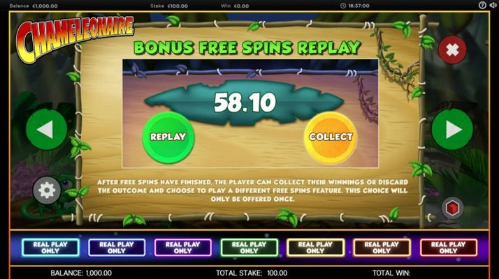 Chameleonaire :: Free Spins Rules