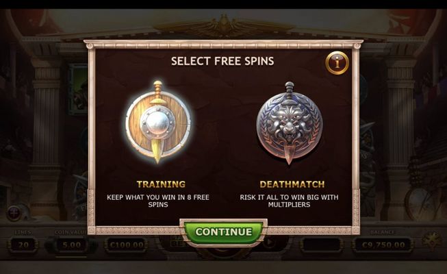 Choose your free spins feature