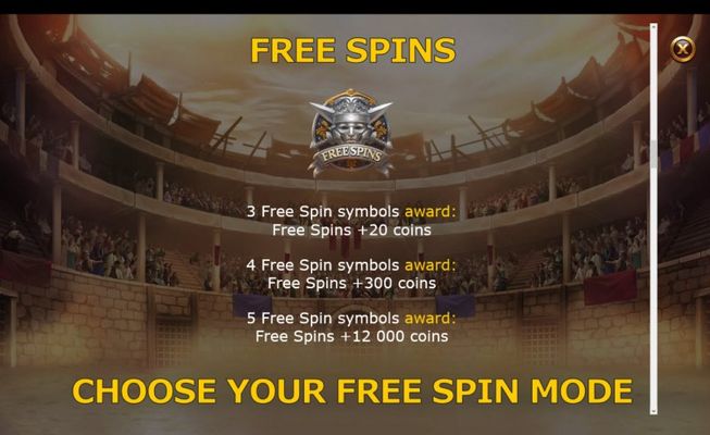 Champions of Rome :: Free Spins Rules