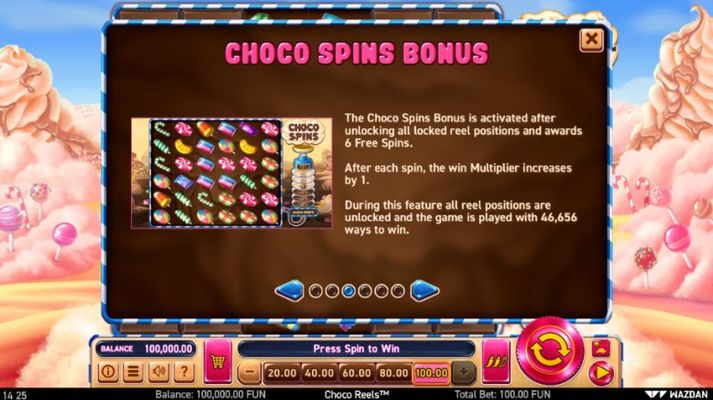 Choco Reels :: Free Spins Rules