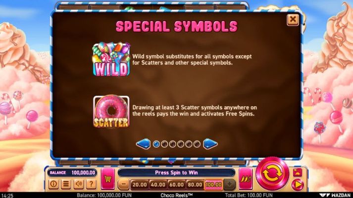 Choco Reels :: Wild and Scatter Rules