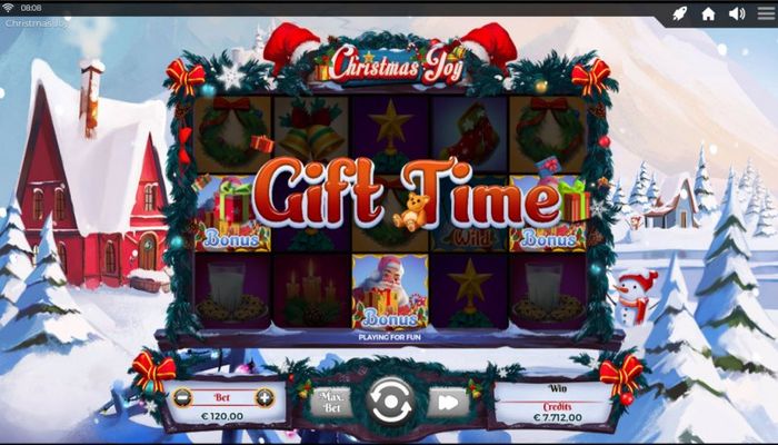 Christmas Joy :: Scatter symbols triggers the free spins bonus feature
