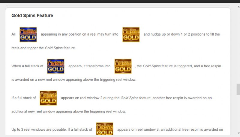 Gold Spin Feature