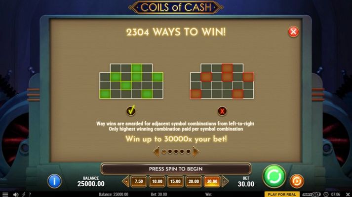 Coils of Cash :: 2304 Ways to Win