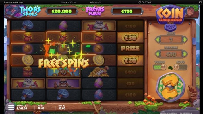 Coin Conquer :: Free Spins triggered