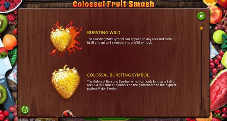 Colossal Fruit Smash :: Wild Symbols Rules
