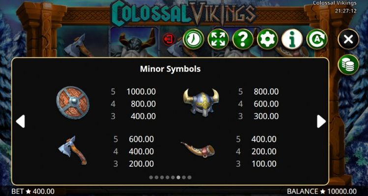 Colossal Vikings :: Paytable - Low Value Symbols