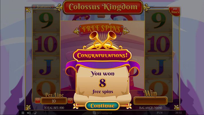 Scatter symbols triggers the free spins feature