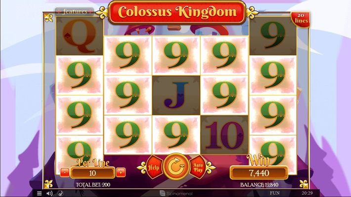 Colossus Kingdom :: Multiple winning combinations leads to a big win