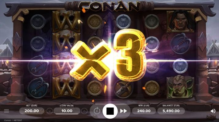 Conan :: X3 Win Multiplier Awarded
