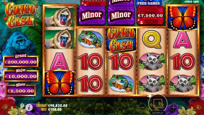 Scatter symbol triggers minor jackpot on Jewel Board above reels