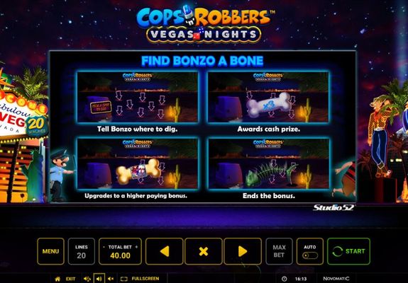 Cops & Robbers Vegas Nights :: Free Spin Feature Rules