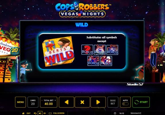 Cops & Robbers Vegas Nights :: Wild Symbol Rules