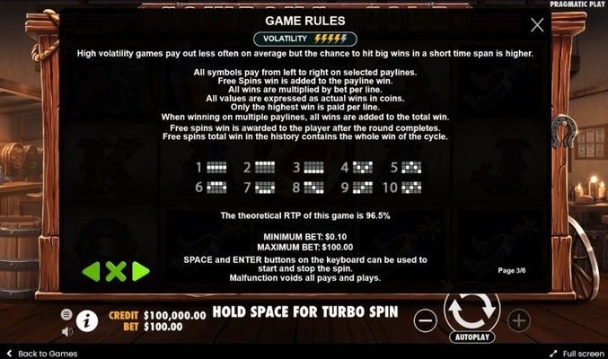 Cowboys Gold :: General Game Rules