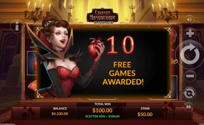 10 Free Spins Awarded